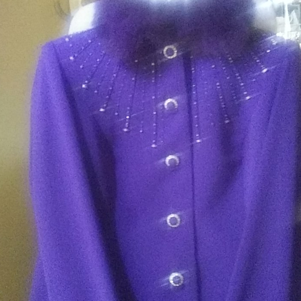 2pcs Purple skirt Suit